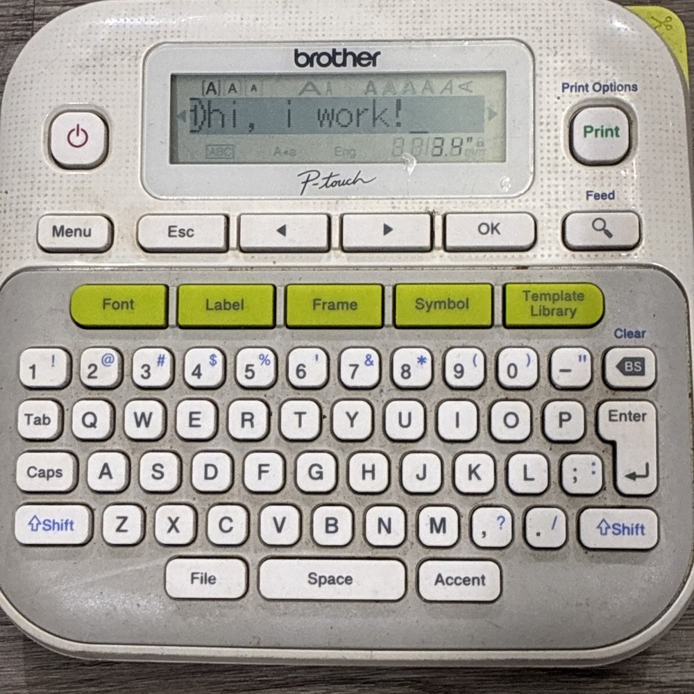 USED Brother P-Touch PT-D210 Handheld Label Maker
